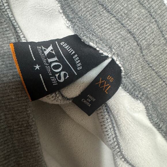 Xios Active Pants Mens XXL Gray Sweatpants Thick Fleece Wide Leg Baggy - Picture 6 of 7